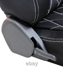Heated Bucket Style Seats with Black & White stitch for BMW Mini Cooper S One
