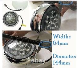 LED Rally Lights Kit for Mini Cooper R55 R56 R58 R59 Chrome Shell White Halo DRL